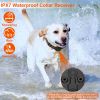 Ipx7 Waterproof Electric Dog Training Collar Rechargeable Receiver Beep Vibration Shock For Small Medium Large Dogs