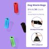 16Ft Retractable Dog Leash Extendable Pet Leash Dog Walking Leash With Flashlight Rgb Light 2 Rolls Of Waste Bags Dispenser Fit For 66-110Lbs