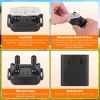 2 In 1 Wireless Dog Fence System With 2 Training Collars Invisible Dog Fence Ip68 Waterproof With 722Ft Adjustable Range Beep Vibration  Static Shock