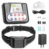 990Ft Range Dog Wireless Fence Remote Training Collar Ipx6 Waterproof Receiver With 0-9 Levels Beep Vibration Shock Mode 4 Channels Rechargeable Trans