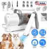 Professional Pet Hair Grooming Vacuuming Kit With 7 Grooming Tools Dog Clipper 2.5L Dust Cup 10000Pa Strong Suction Low Noise Hair Remover Pet Hair Gr