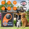 2 In 1 Wireless Dog Fence System With 2 Training Collars Invisible Dog Fence Ip68 Waterproof With 722Ft Adjustable Range Beep Vibration  Static Shock