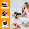 Small Dog Car Seat With Harness Center Console Pet Booster Seat Travel Car Seat With Side Pocket Cotton Velvet Cushion For Dogs Cats Up To 9Lbs