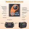 2 In 1 Wireless Dog Fence System With Training Collar Invisible Dog Fence Ip68 Waterproof With 722Ft Adjustable Range Beep Vibration  Static Shock