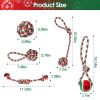 5Pcs Christmas Dog Rope Chew Toys Dog Interactive Toys Set For Puppy Small Medium Aggressive Chewers Dogs Training Teething Playing