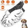 Adjustable Dog Choke Collar Training Chain Dog Necklace With Buckle For Small Medium Large Dogs