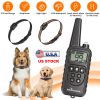 2Pack Dog Training Collars With Remote Rechargeable Dog Training Collars Ip68 Waterproof With 4 Training Modes 3 Channels For Medium And Small Dogs