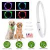 Usb Rechargeable Led Dog Collar Multi-Color Lighting Dog Safety Collar Cuttable Length Glow Dog Collar For Small Medium Large Dog Night Walking