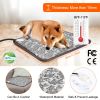 Pet Heating Pad Dog Cat Electric Heating Mat Waterproof Adjustable Warming Blanket With Chew Resistant Steel Cord Case
