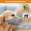 Pet Muzzle Mask Soft Mesh Muzzle Adjustable Dog Mouth Cover With Breathable Mesh Adjustable Neck Forehead Strap For Anti Biting Barking Chewing