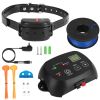Dog Fence System Pet Containment System With 100 Adjustable Levels Ipx7 Waterproof Rechargeable Receiver Underground Fence For Small Medium Large Dog