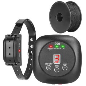 Dog Fence System Pet Containment System With 9 Adjustable Levels Ipx8 Waterproof Rechargeable Receiver Underground Fence For Small Medium Large Dog