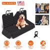 Dog Car Seat Cover Waterproof Scratchproof Pet Car Rear Protector Mat Pet Back Seat Cover With Dog Seat Belt For Car Truck Suv