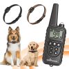 2Pack Dog Training Collars With Remote Rechargeable Dog Training Collars Ip68 Waterproof With 4 Training Modes 3 Channels For Medium And Small Dogs