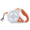 16Ft Retractable Dog Leash Extendable Pet Leash Dog Walking Leash With Flashlight Rgb Light 2 Rolls Of Waste Bags Dispenser Fit For 66-110Lbs
