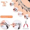 Adjustable Dog Choke Collar Training Chain Dog Necklace With Buckle For Small Medium Large Dogs