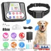 990Ft Range Dog Wireless Fence Remote Training Collar Ipx6 Waterproof Receiver With 0-9 Levels Beep Vibration Shock Mode 4 Channels Rechargeable Trans