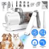 Professional Pet Hair Grooming Vacuuming Kit With 7 Grooming Tools Dog Clipper 2.5L Dust Cup 10000Pa Strong Suction Low Noise Hair Remover Pet Hair Gr