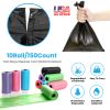 10 Rolls 150 Count Dog Waste Bags Disposable Dog Poop Bags With Dispenser Leakproof Ecofriendly Unscented