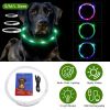 Usb Rechargeable Led Dog Collar Multi-Color Lighting Dog Safety Collar Cuttable Length Glow Dog Collar For Small Medium Large Dog Night Walking