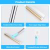 Pet Hair Removal Rake With 54.33In Adjustable Telescopic Rod Multi-Fabric Dog Cat Hair Scraper Lint Shaver For Carpet Rug Clothes Couch
