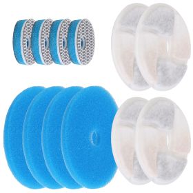 4 Pack Filter Set For Gpct4415 Pet Water Fountain Double Sponge Activated Carbon Ion Resin 8D Filter Cotton