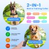 2-In-1 Dog Shock And Bark Collar Dog Training Collar With Remote Rechargeable Ip68 Waterproof With 3 Channels For Medium And Small Dogs