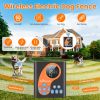 2 In 1 Wireless Dog Fence System With Training Collar Invisible Dog Fence Ip68 Waterproof With 722Ft Adjustable Range Beep Vibration  Static Shock
