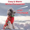 Pet Christmas Turtleneck Sweater Dog Cat Christmas Clothes Snowman Stripes Costume Winter Holiday Sweater For Small Medium Kitten Puppy Cats Dogs