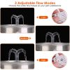 2L/67.6Oz Automatic Electric Pet Water Fountain Stainless Steel Pet Drinking Fountain Cat Dog Water Dispenser With Water Level Ultra-Quiet Pump