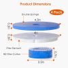 4 Pack Filter Set For Gpct4415 Pet Water Fountain Double Sponge Activated Carbon Ion Resin 8D Filter Cotton