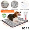 Pet Heating Pad Dog Cat Electric Heating Mat Waterproof Adjustable Warming Blanket With Chew Resistant Steel Cord Case