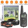 2Pack Dog Training Collars With Remote Rechargeable Dog Training Collars Ip68 Waterproof With 4 Training Modes 3 Channels For Medium And Small Dogs