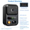 Ultrasonic Anti-Barking Device Rechargeable Auto Dog Bark Control Deterrent Box Training Device Ipx4 Waterproof With 3 Frequency Max 32.8Feet Sensing