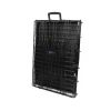 30Inches Dogs Crate Folding Metal Pets Crates Double Door Puppy Cage Easy Set Up