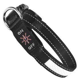 Light Up Dog Collar Led Dog Collar Safety Night Glowing Dog Collar With 9 Light Colors Ipx7 Waterproof Usb Rechargeable S/M/L