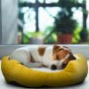Pet Dog Bed Soft Warm Fleece Puppy Cat Bed Dog Cozy Nest Sofa Bed Cushion For S/M Dog