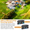 328Ft Electric Wireless Dog Fence System With Gps Location Monitor Collar Receiver Rechargeable Beep Vibration Fence System For Small Medium Large Dog