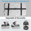 4 Wheels Pet Stroller Foldable Carrier Strolling Cart Travel Jogger Pet Stroller With Removable Liner Storage Basket For Dog Cat