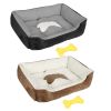 Pet Dog Bed Soft Warm Fleece Puppy Cat Bed Dog Cozy Nest Sofa Bed Cushion Mat For S/M Dog