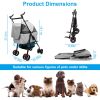 4 Wheels Pet Stroller Foldable Carrier Strolling Cart Travel Jogger Pet Stroller With Removable Liner Storage Basket For Dog Cat