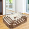 Pet Dog Bed Soft Warm Fleece Puppy Cat Bed Dog Cozy Nest Sofa Bed Cushion Mat For S/M Dog