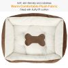 Pet Dog Bed Soft Warm Fleece Puppy Cat Bed Dog Cozy Nest Sofa Bed Cushion Mat For S/M Dog
