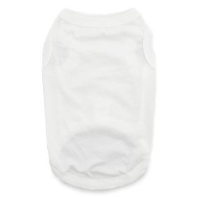 Cotton Dog Tank (Color: White, size: 3X-Large)