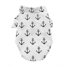 Hawaiian Camp Shirt (Color: Anchors Aweigh, size: 2X-Large)