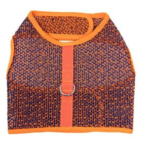 Active Mesh Dog Harness with Leash (Color: Orange & Blue, size: large)